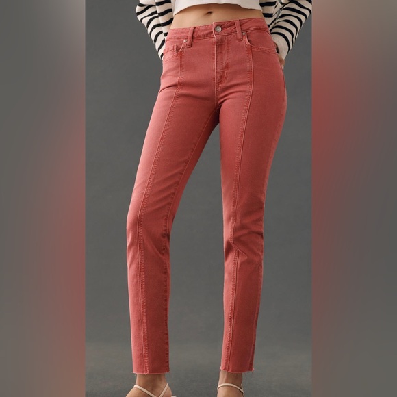 PAIGE Denim - #144 PAIGE Cindy High-Rise Straight Ankle Denim Jean Vintage Sweet Rose, Size 31
